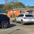 A 15-year-old boy is recovering at home after being struck by a police car while riding an e-bike in Victoria.