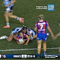 Catch all of the exhilarating tries, lightning pace, and defining big-match moments from the opening night blockbuster between the Sharks and the Knights at Ocean Protect Stadium.