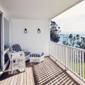 Balcony of Collette Dinnigan-designed penthouse at Bannisters by the Sea.