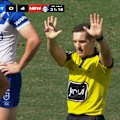 Dylan Lucas was sent for 10 in the bin for a professional foul on Connor Tracey early in the Knights' clash with the Bulldogs.