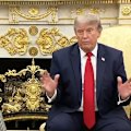 The NATO secretary-general has tried to smooth over differences with Donald Trump in a White House meeting.