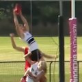 The Northern Knights footballer smashed the vertical jumper record in draft combine testing.