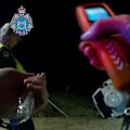 Police have released footage of a woman's near miss with a freight train in Perth's east overnight.