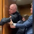 A Marine Corps veteran suffered a broken arm as he was dragged out of a hearing by Capitol Police and Senator Tim Sheehy.