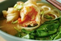 Lobster miso soup with spinach