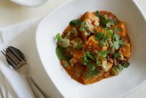 Pumpkin and broad bean coconut curry