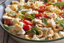 Ricotta and tomato pasta.