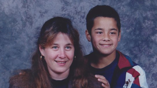 The Hayne Plane: Jarryd Hayne as a youngster with his mother Jodie.