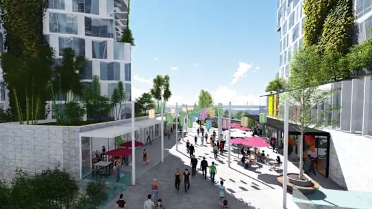 An artist's impression of a 'planned precinct' at Rhodes East that will include affordable rental properties. 