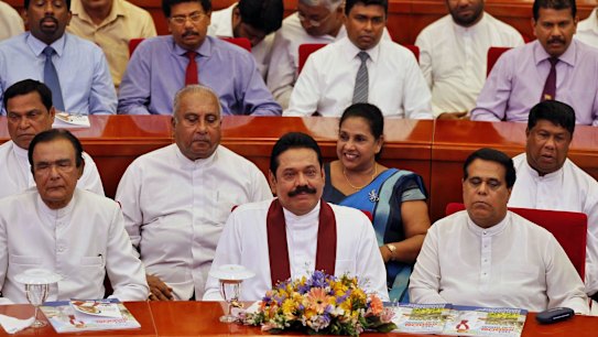 Sri Lankan President Mahinda Rajapaksa.
