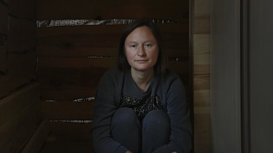 Natalia Kulakivska sits at her home in Bucha where she waits for news of her missing husband Yevhen Kulakivsky. Natalia's husband Yevhen along with her brother-in-law Serhiy and nephew Vladyslav, all civilians were captured by Russian soldiers in Bucha, taken to Hostemel where they were beaten and interrogated. According to a fellow civilian prisoner Boris Popov who was with them that while they were being transported Vladyslav tried to escape and was killed by Russian soldiers. Yevhen and Serhiy were transported through Belarus to Russia. Natalia has not recieved any official confirmation that her husband are being held prisoners in Russia. 