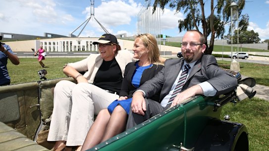 Senator Ricky Muir made a rare public appearance on Tuesday to launch the Parliamentary Friends of Motoring group. 