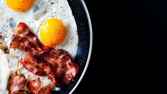 Bacon and eggs for better health? hold up.