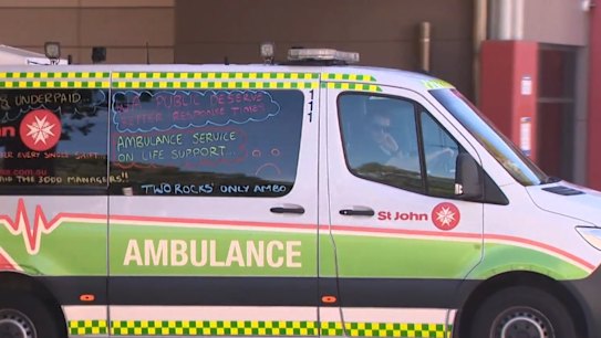 Paramedics in Perth are expressing their frustration over ambulance ramping and a pay dispute. 