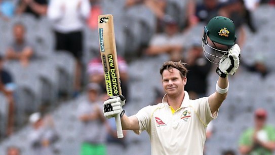 Epic year: Australian skipper Steve Smith marks yet another century.
