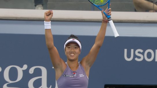 Priscilla Hon was knocked out of the US Open on Saturday morning but the right-hander says she's still grateful for her recent rise.