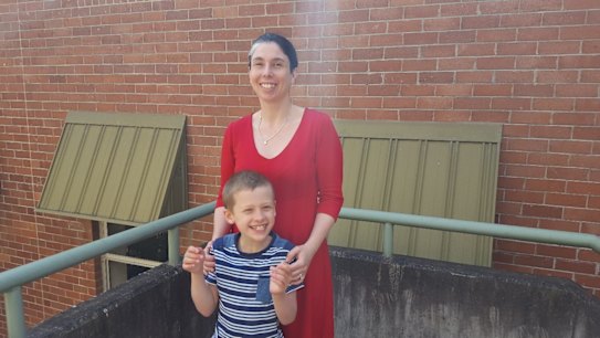 Natalie Pollard, mother of Ethan, 7, who has autism and is a participant in the Brain and Mind Centre's trial.