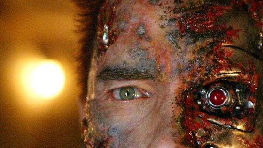 Arnold Schwarzenegger as The Terminator in Terminator 3: Rise Of The Machines 