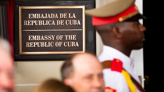 The Trump administration ousted 15 diplomats from Cuba's embassy in Washington.