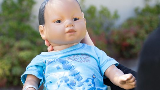 The simulators cry when they need to be fed, burped, rocked or changed.