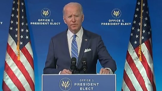 The site of Joe Biden's inauguration is being shut down and fortified, as the president-elect outlines his coronavirus rescue package.