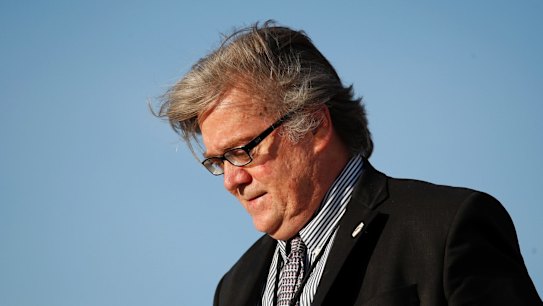 "Bannon's more of a libertarian than anything else, if you want to know the truth," Trump said overnight during an interview in the Oval Office.