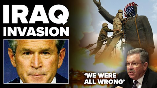 A chronology of events and public statements in the lead-up to the 2003 US-led invasion of Iraq and its aftermath. Video by Tom Compagnoni.