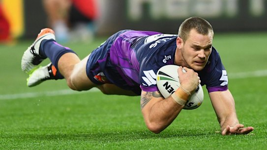 Too good: Cheyse Blair dives in to score.