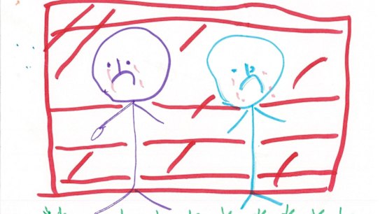A drawing from a child held in detention.