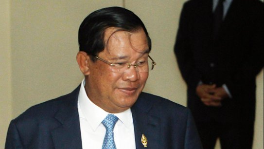 Cambodian Prime Minister Hun Sen in Phnom Penh, on Monday.