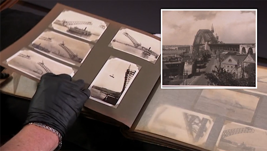 The State Library of NSW is trying to find out information regarding a woman who closely documented the five-year construction of the Harbour Bridge.