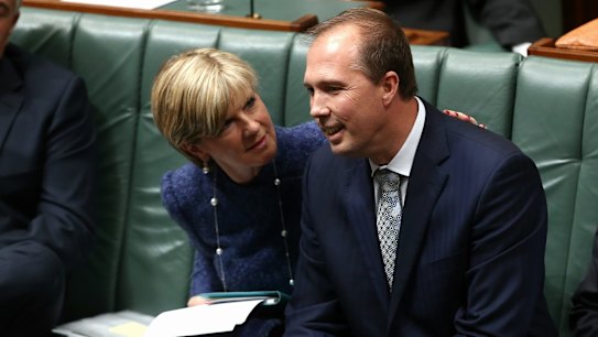 Foreign Minister Julie Bishop and Immigration Minister Peter Dutton