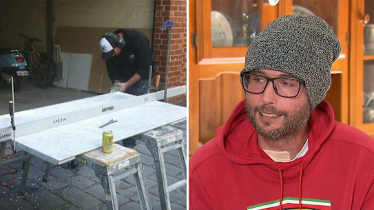 A father battling the life-threatening lung disease silicosis is suing one of Australia's biggest engineered stone manufacturers.