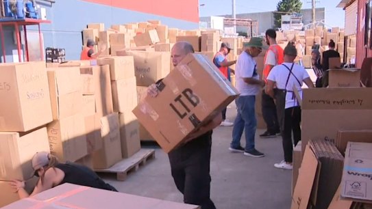 A Melbourne charity group has secured a private charter flight to send containers of desperately needed donations to the earthquake disaster zones.