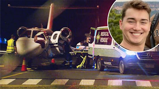 Mercy flight flies Australian student who was poisoned with rat poison in Taiwan to Brisbane.