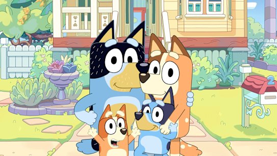 Bluey and his family live in a distinctive Queenslander home.