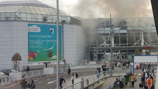 Two explosions were heard at Brussels airport.