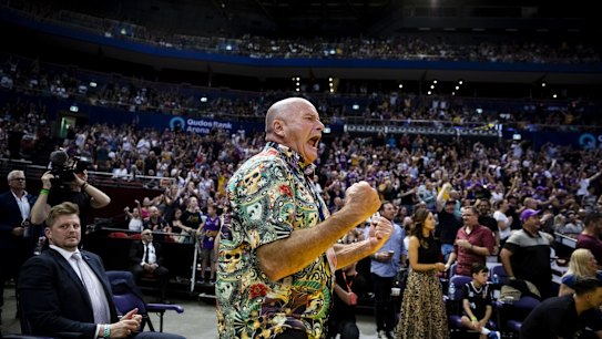 Chairman and Owner of the Sydney Kings Basketball Team Paul Smith during a game between Sydney Kings and Melbourne United NBL at Qudos Bank Arena in Sydney on February 29, 2020. Photo: Dominic Lorrimer