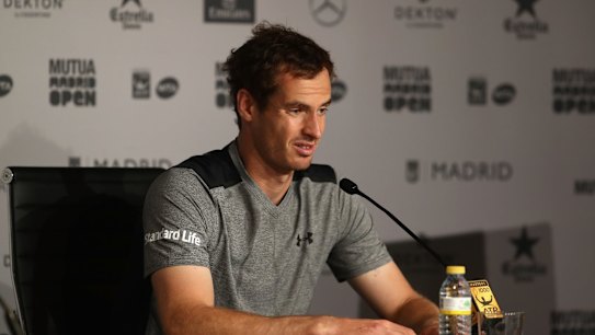 Weighing in: Andy Murray.