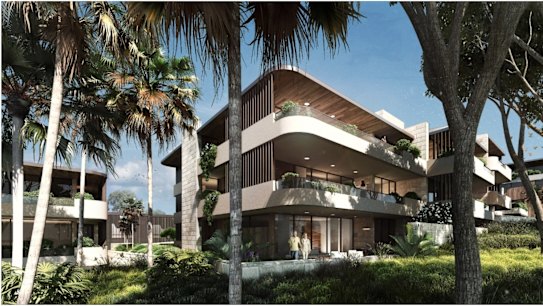 An artist's impression of the proposed retirement village on Bayview golf course.