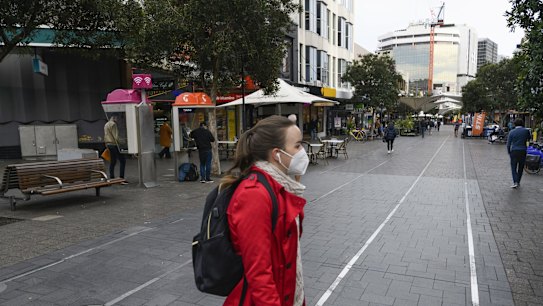 Bondi Junction is experiencing  a decrease in activity since the latest COVID-19 outbreak. June 23, 2021. Photo: Rhett Wyman/SMH .