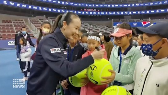 The Chinese tennis star at the centre of an international controversy has given her first foreign media interview.