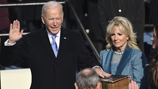 Joe Biden is sworn in as the 46th US President on  Wednesday, Jan. 20, 2021, in Washington.
