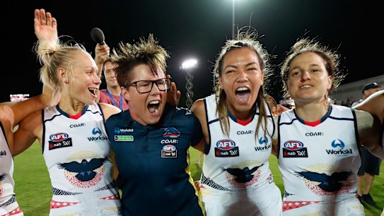  Bec Goddard with the Crows.