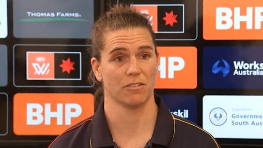 Adelaide Crows captain Chelsea Randall unloaded on the AFLW's concussion protocols after being ruled out of a final.