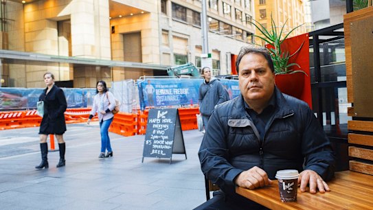 Vivo Cafe owner Con Vithoulkas says revenue has fallen by 30 per cent.