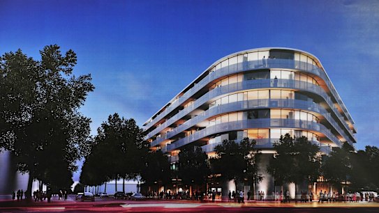 An artist's impression of the new Raiders building in Braddon.