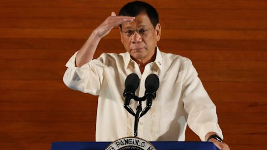 Philippines President Rodrigo Duterte delivers his first state of the nation address.