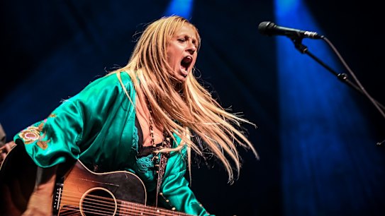 Kasey Chambers playing the Plenary Stage at Bluesfest Melbourne.