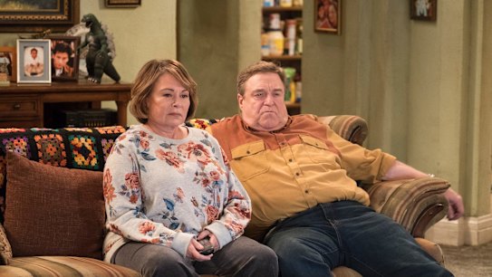 Roseanne Barr and John Goodman on the new Roseanne.